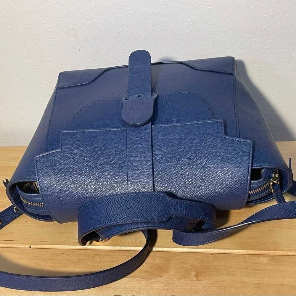 SENREVE Midi Maestra Marine Pebbled Italian Leather 4-Way Convertible Bag